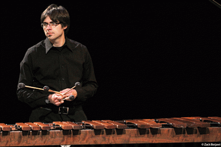 Percussionist Dr. Nicholas Papador, is an associate professor in the School of Creative Arts