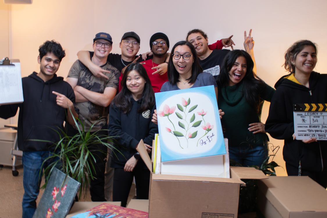 Ashley Jun and her film crew