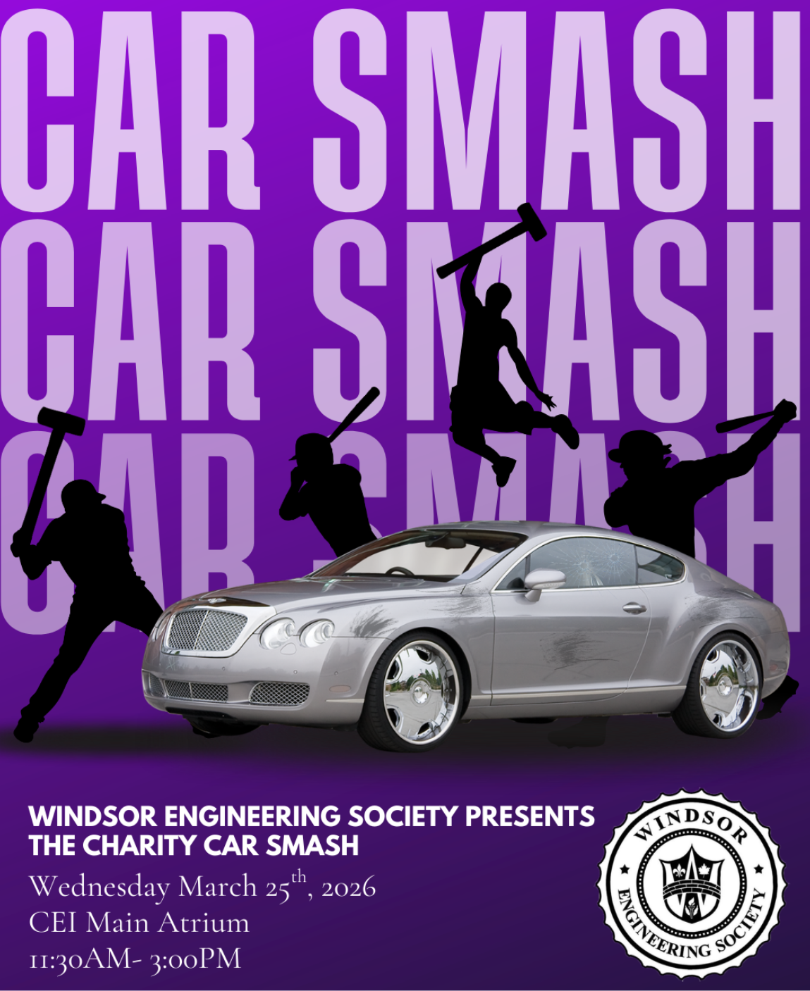 Charity car smash poster
