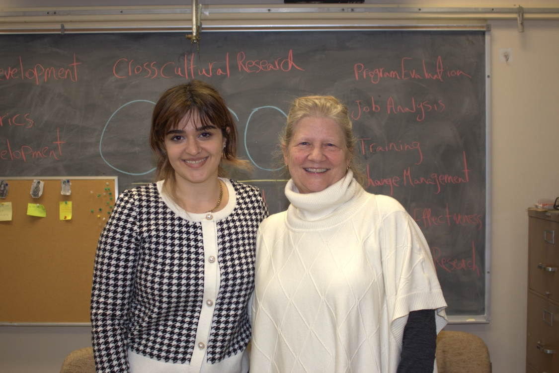 Dr. Catherine Kwantes, a professor of industrial organizational psychology in the Department of Psychology and Mahshid Soleimani, lab manager and doctoral student in applied social psychology