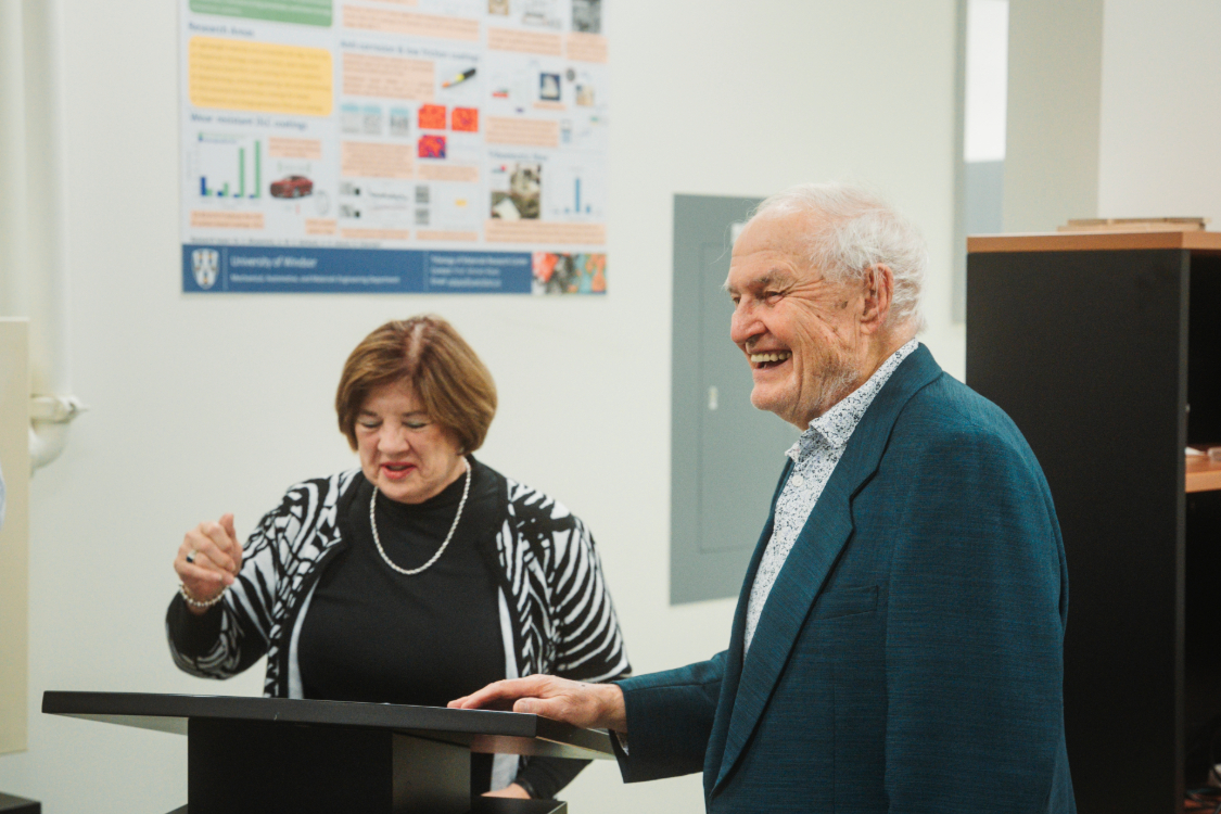 Linda Menard-Watt speaks about husband Dr. Dan Watt’s career and their motivations for developing the Dr. Daniel Frank Watt Scholarship in Materials Engineering 