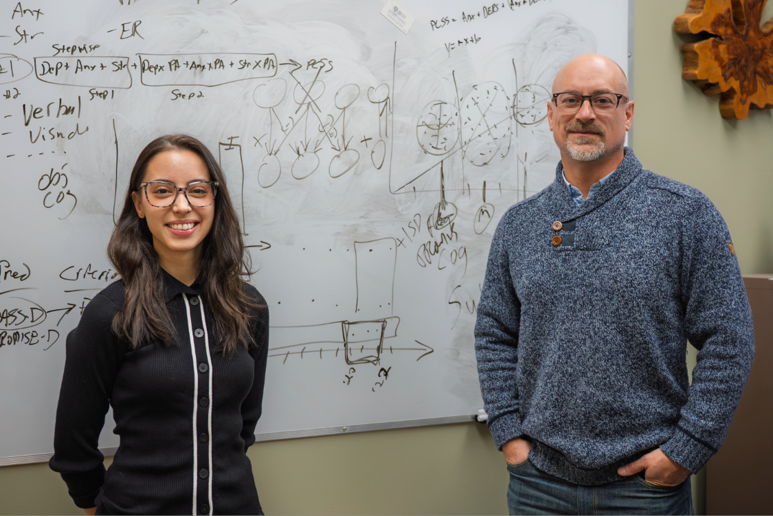 Neuropsychology PhD student Vanessa Correia and professor Dr. Christopher Abeare, who also serves as clinical supervisor at the Sport-Related Concussion Centre (SRCC) at the University of Windsor in Windsor, Ont., on Wednesday, Dec. 4, 2025.