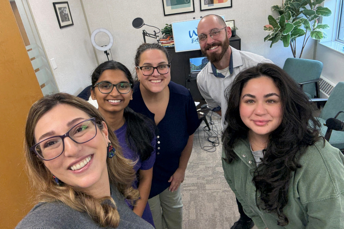 Group shot of those involved in WE Belong podcast episode