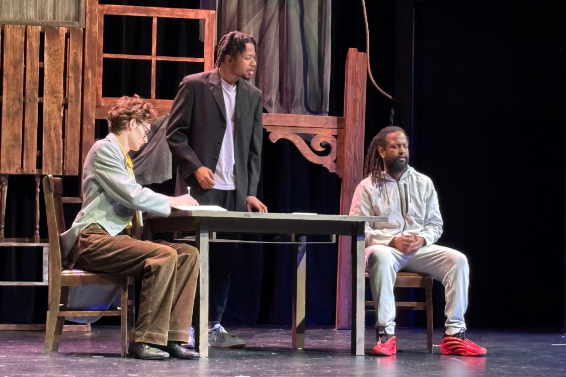 Cast of The Price of Freedom at rehearsal