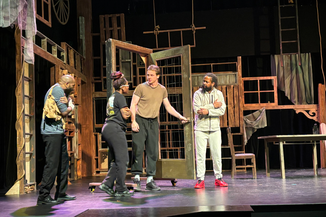 The Price of Freedom cast at rehearsal