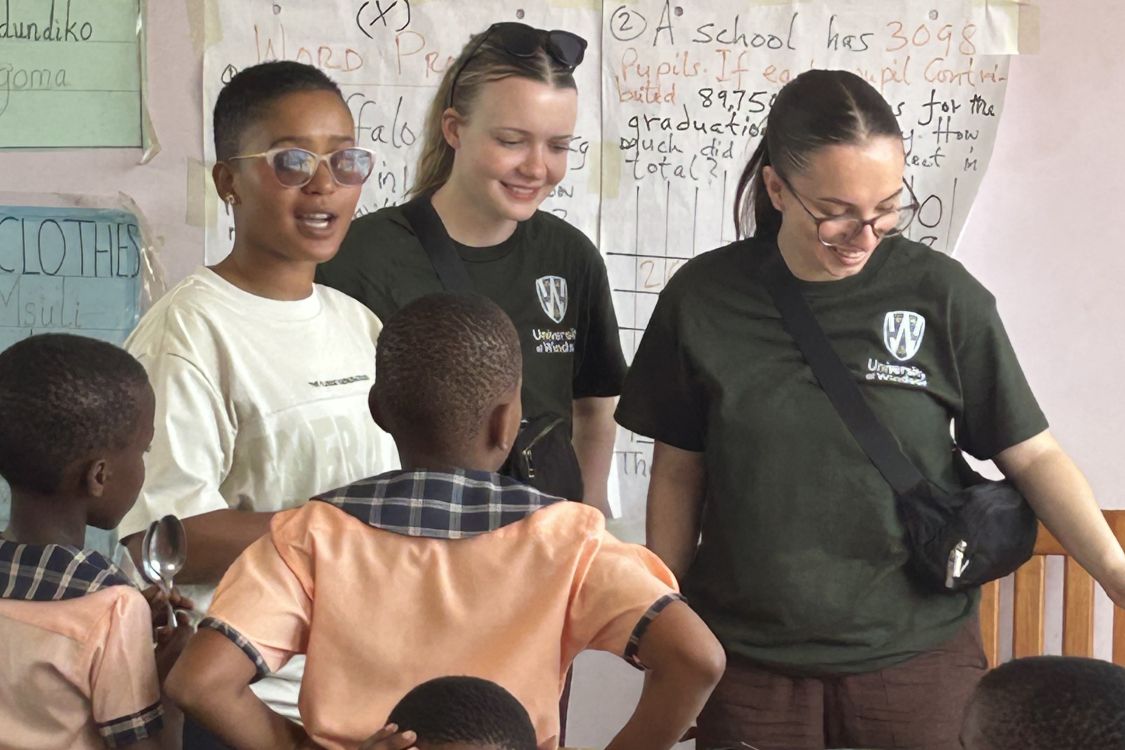 Teacher candidates in a classroom in Tanzania