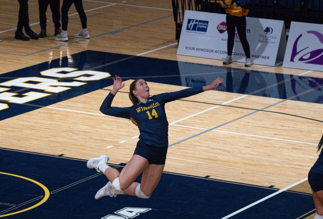 Abby Scott playing volleyball