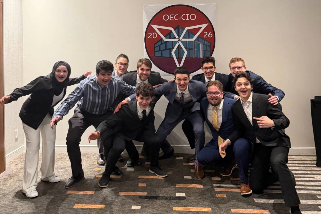 Group photo of students at the Ontario Engineering Competition