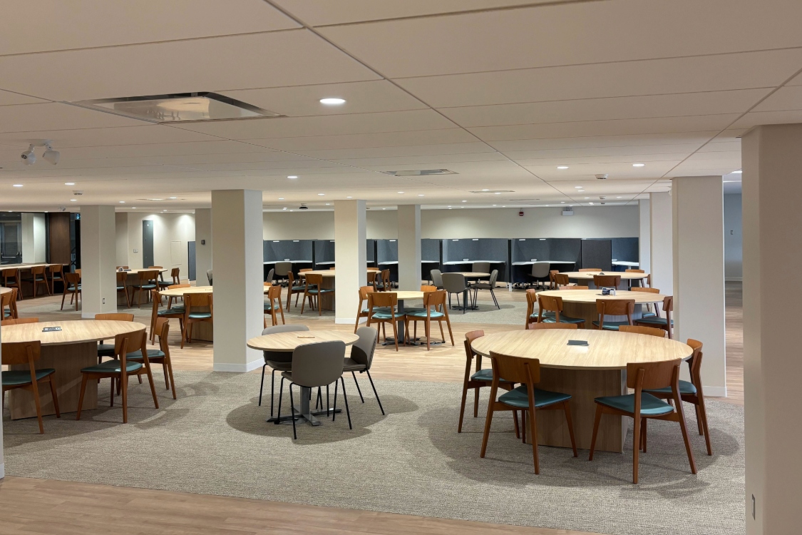 New study commons at Leddy Library