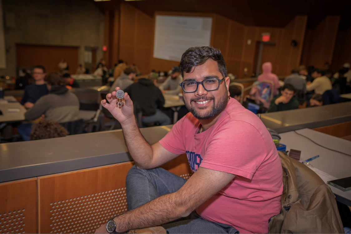 More than 230 fourth-year students recited the University of Windsor Engineering Oath during the Faculty of Engineering’s Iron Pin Ceremony on Friday, Dec. 16, 2026. (KYLE ARCHIBALD/University of Windsor)