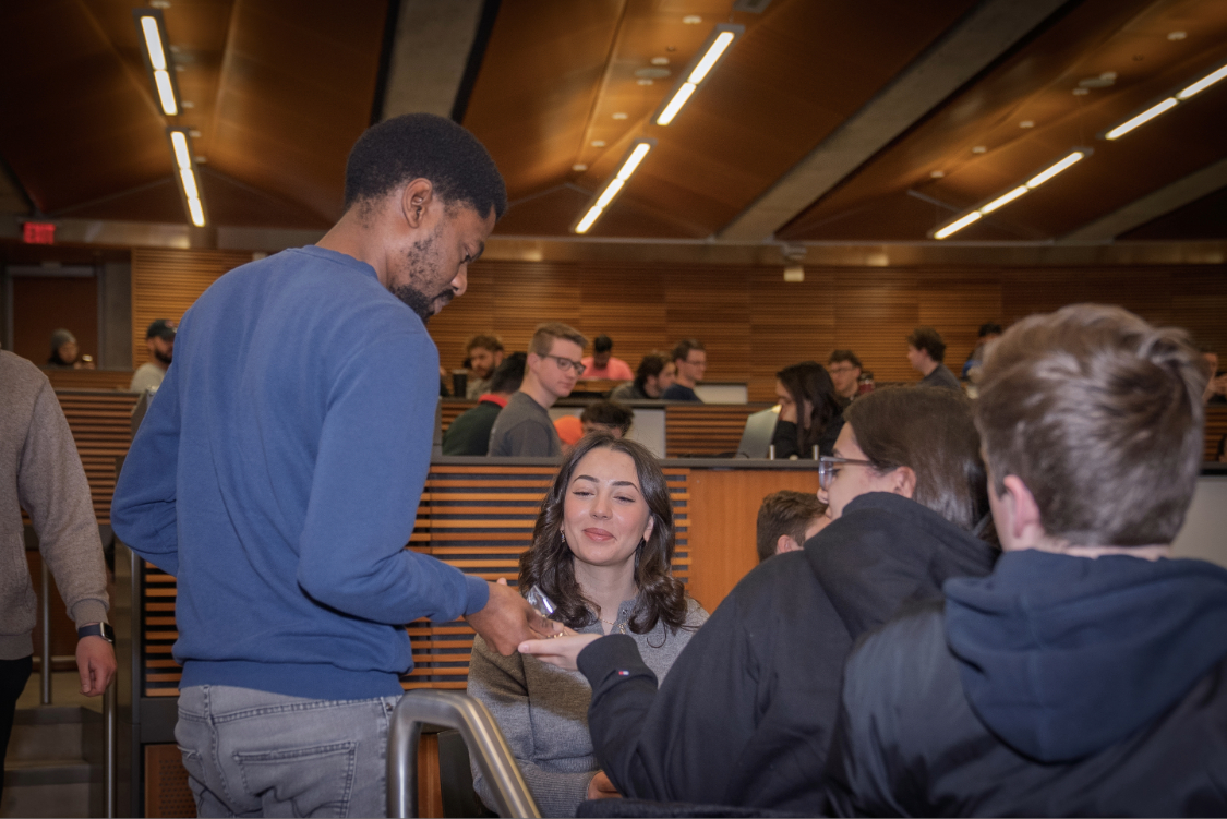 More than 230 fourth-year students recited the University of Windsor Engineering Oath during the Faculty of Engineering’s Iron Pin Ceremony on Friday, Dec. 16, 2026. (KYLE ARCHIBALD/University of Windsor)