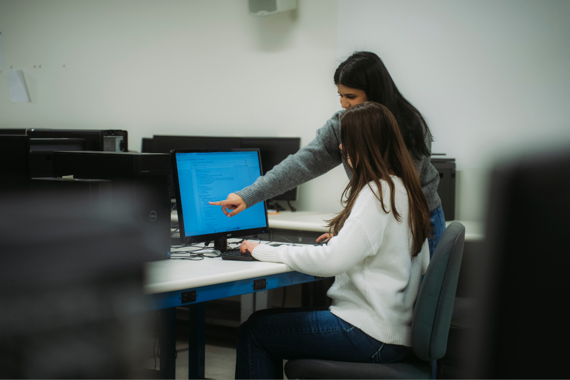 First-year engineering students Saxon Vandenwollenberg and Sneha Chitte helped to develop custom artificial intelligence models to help detect diabetic retinopathy and presented their findings at the 37th IEEE International Conference on Microelectronics. 