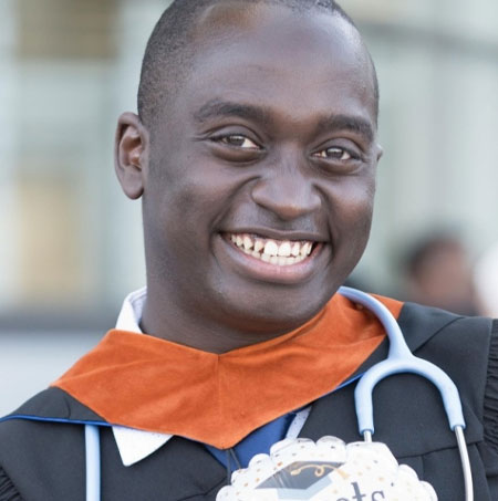 Aine Mugish at his nursing graduation