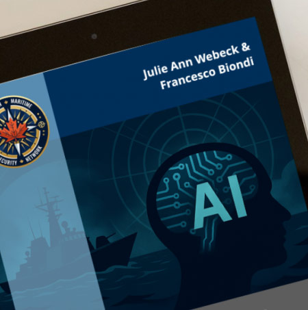 iPad with AI graphic on screen