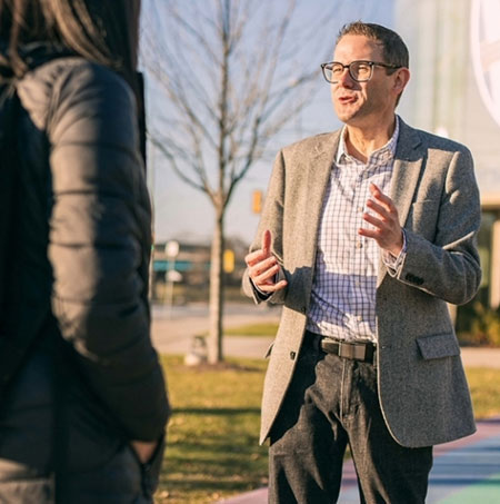 Dr. Kyle Asquith on UWindsor campus
