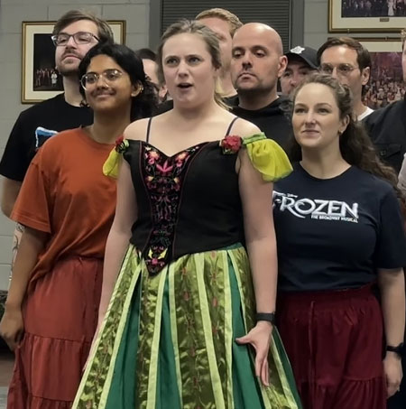Windsor Light cast rehearsing Frozen