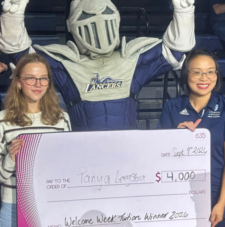 Ceremonial cheque presentation