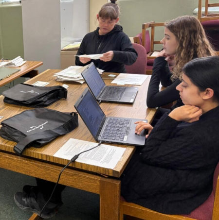 Students digitizing archives for Miami Nation