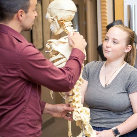Student taking part in job shadowing opportunity