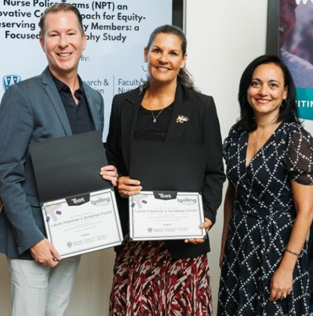 Laurie Freeman is pictured with local hospital and WESpark partners.