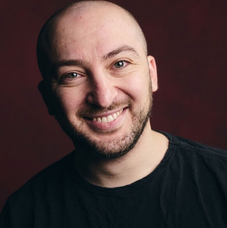 Head and shoulders portrait of Michael Ruffolo