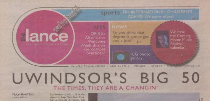 Header for the Lance newspaper in the mid 2010s