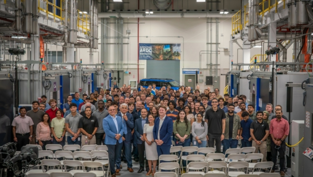 Group photo at the Stellantis Canada-University of Windsor 30 year partnership celebration