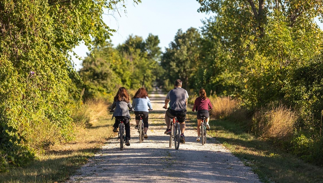 Riders cruise along the Chrysler Canada Greenway