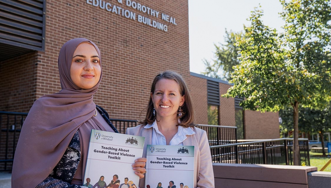 Education instructors Salsabel Almanssori and Catherine Vanner