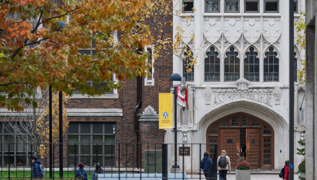 Students walking into Dillon Hall