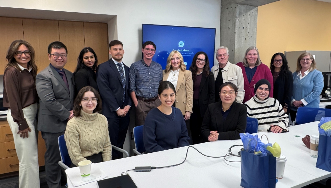 Executive Leadership from Legal Aid Ontario pose for a photo with staff and students from UWindsor&#039;s Community Legal Aid clinic