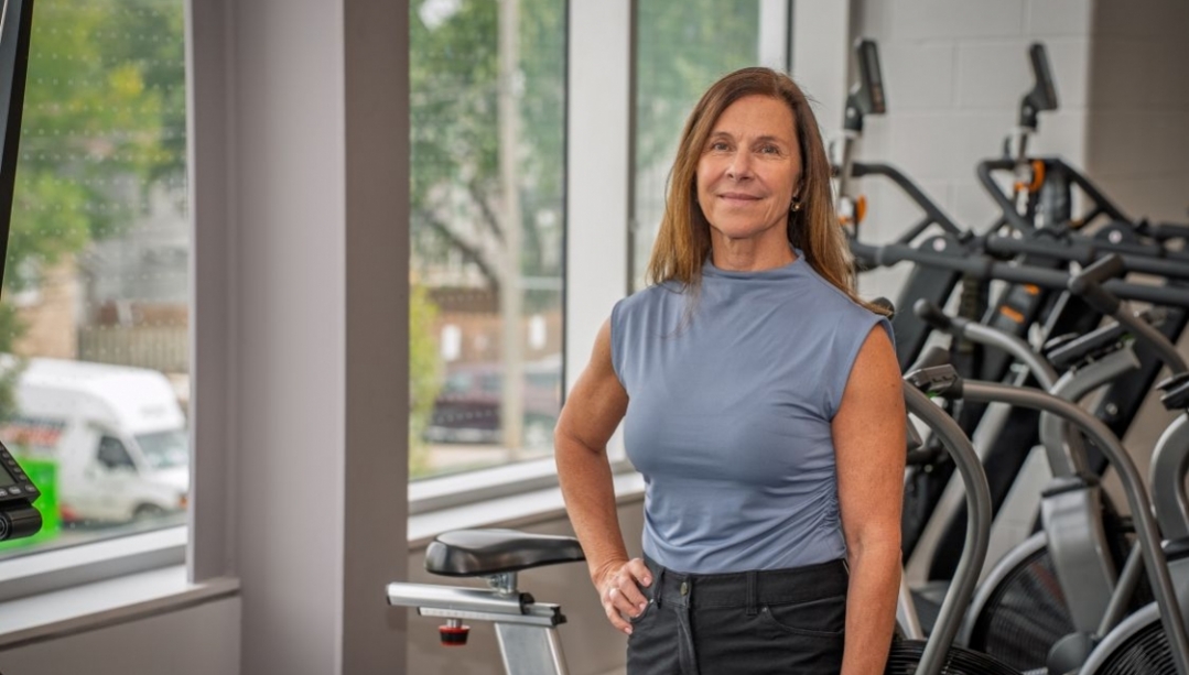Sandra Ondracka in the fitness centre at the TLC