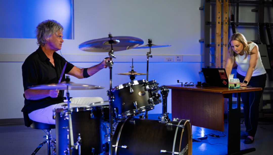 Nadia Azar and Jeff Burrows (on drums)