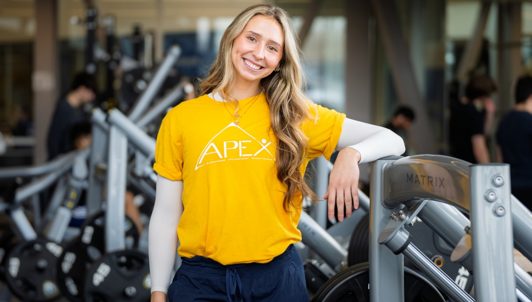 Chloé VidAmour in the gym at the Toldo Centre