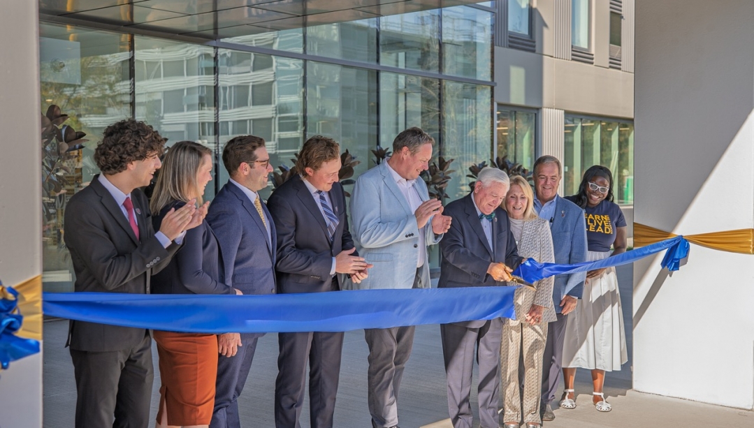 Ribbon Cutting at Rodzik Hall.
