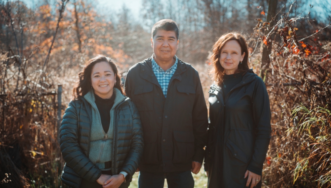 Researchers Anneke Smit, director and founder of Centre for Cities, Clint Jacobs, senior advisor to the UWindsor president on Indigenous initiatives, and Catherine Febria Healthy Headwaters Lab director 