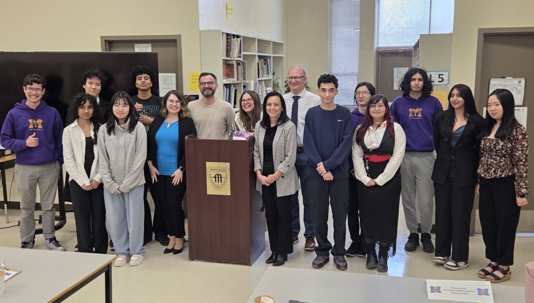 High school students from Vincent Massey Secondary School
