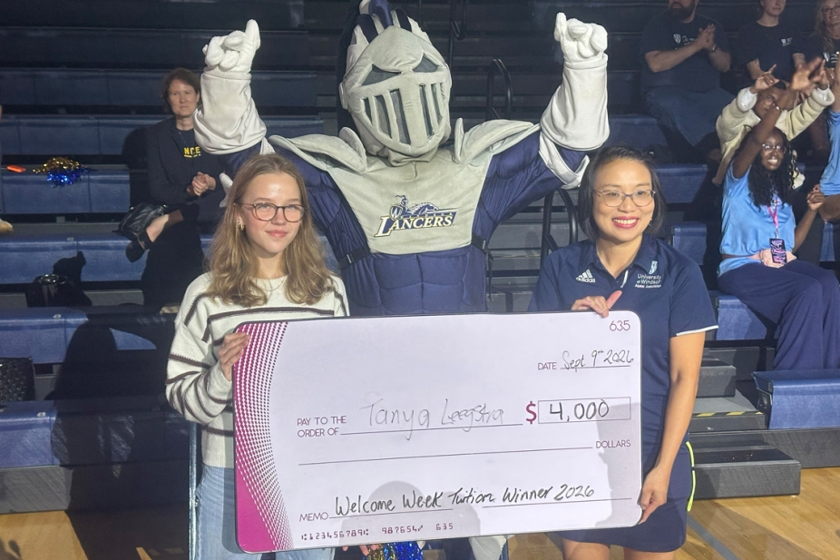 Ceremonial cheque presentation