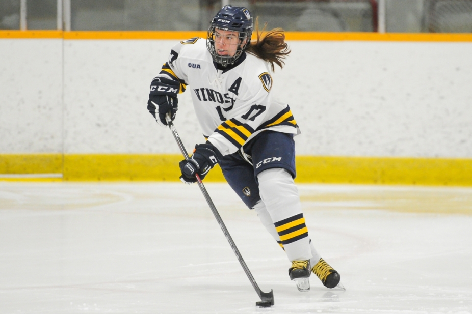 Amy Maitre playing hockey