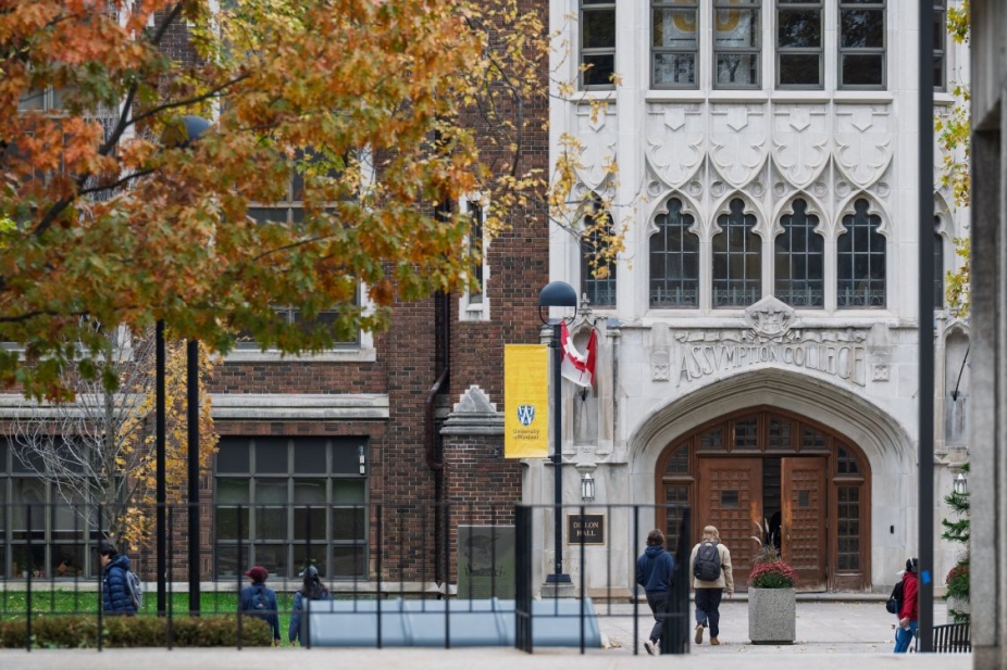 Students walking into Dillon Hall