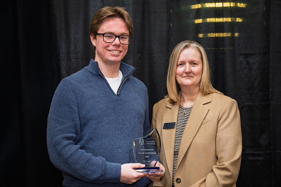 photo of Michael Joyce accepting his award
