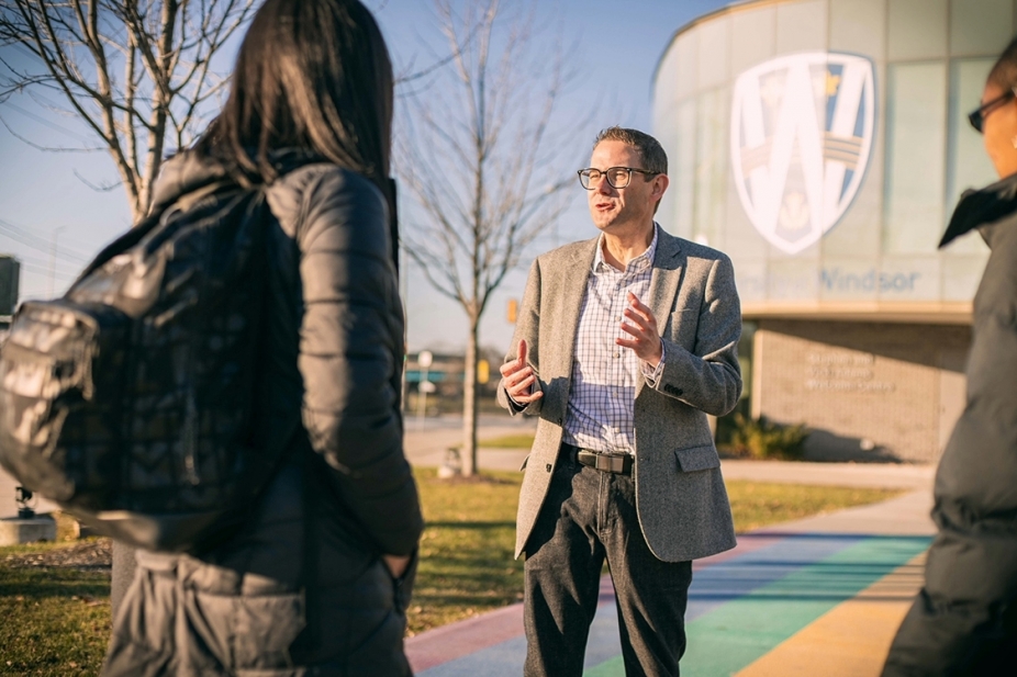 Dr. Kyle Asquith on UWindsor campus