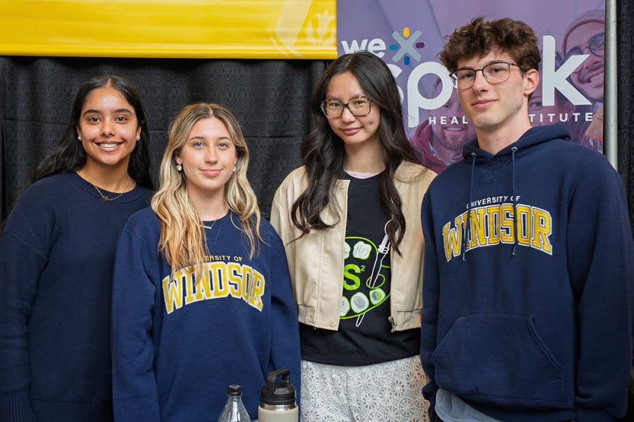 Students at Open House booth.