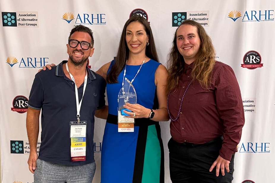 Image of Jason Parete (left), Dr. Onawa LaBelle (centre) and Mack Park (right)