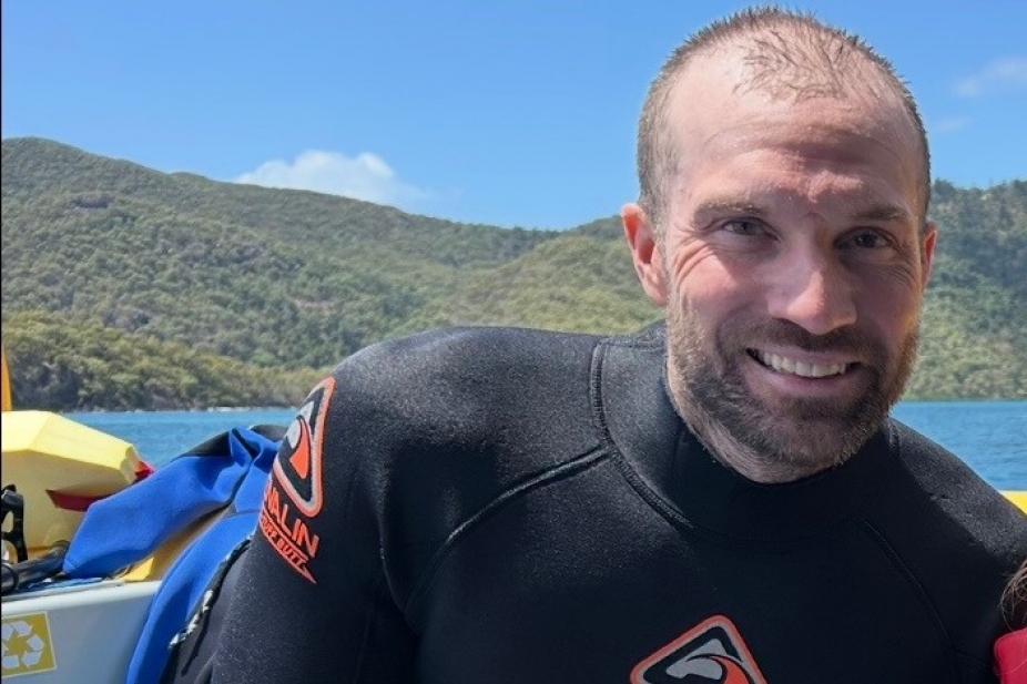 Anthony Bain in a wetsuit