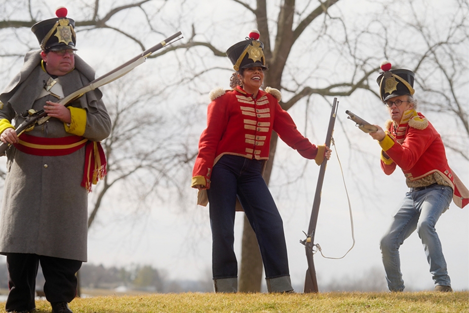 Host Roxana Rangel is shown with guest Kevin McDonald at Fort Malden National Historic Site in Amherstburg.  