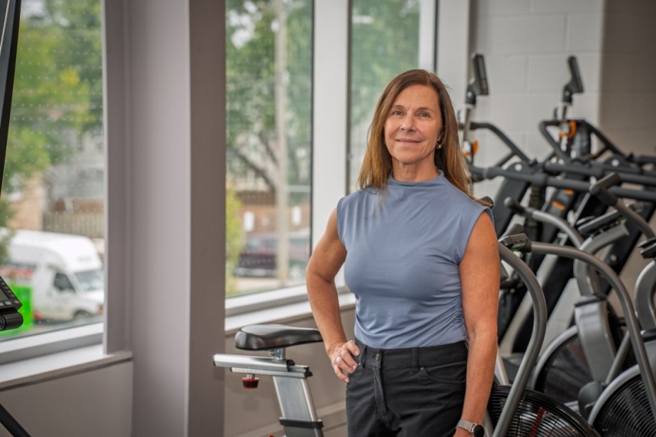 Sandra Ondracka in the fitness centre at the TLC