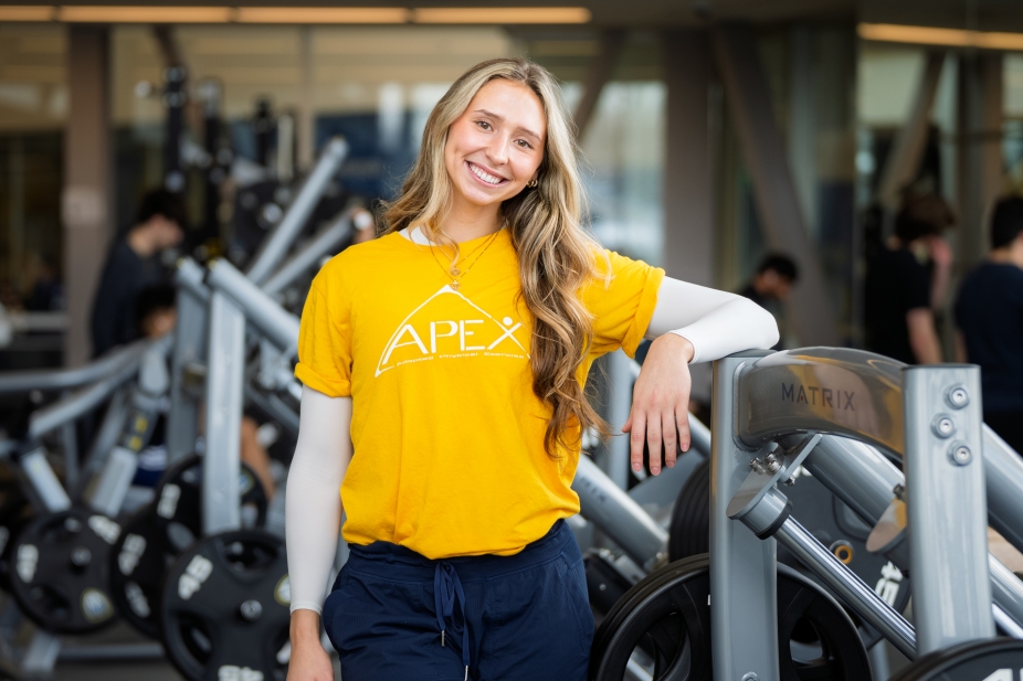Chloé VidAmour in the gym at the Toldo Centre