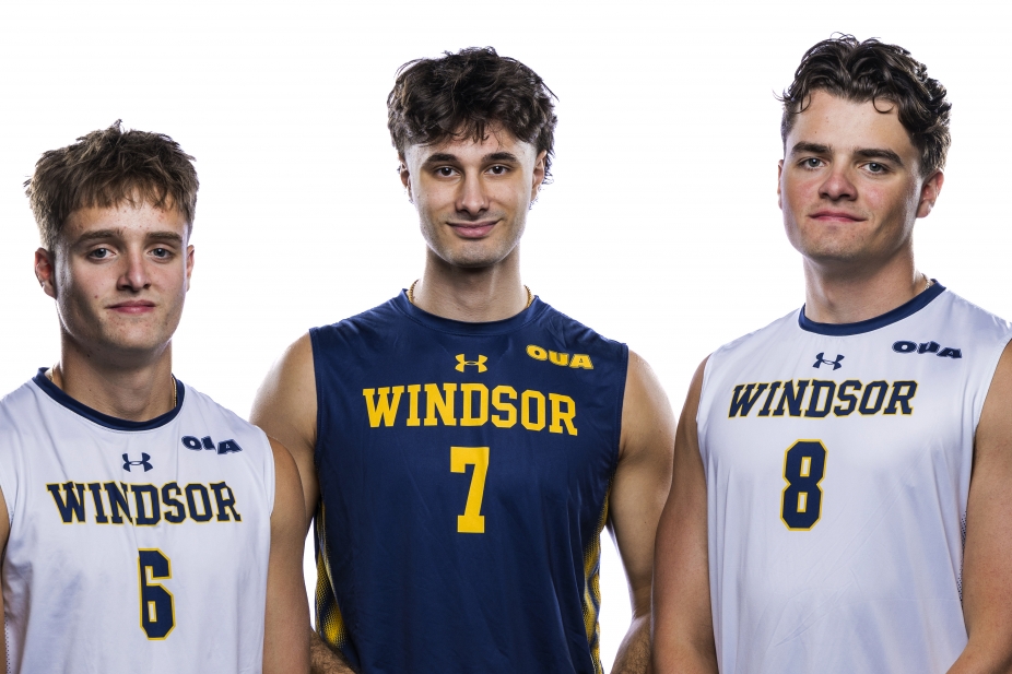 Lancers men's volleyball players