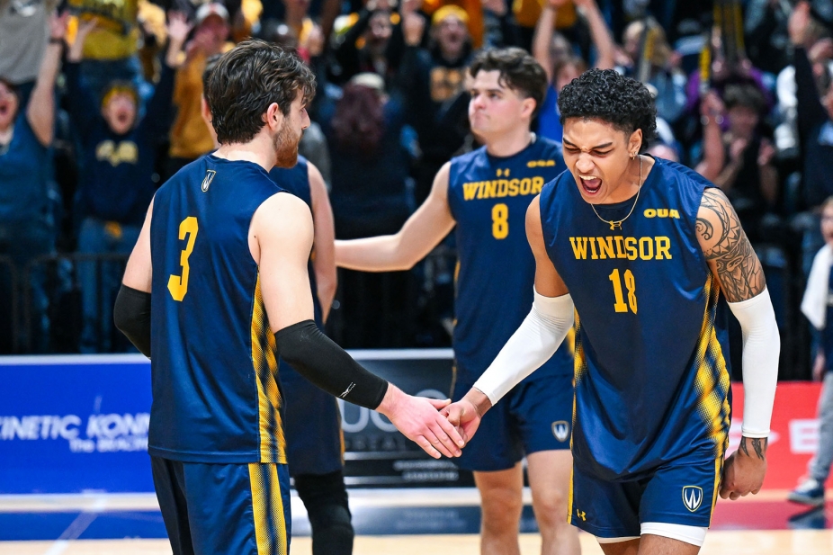 Chase Bridges-Hunter celebrates a point.